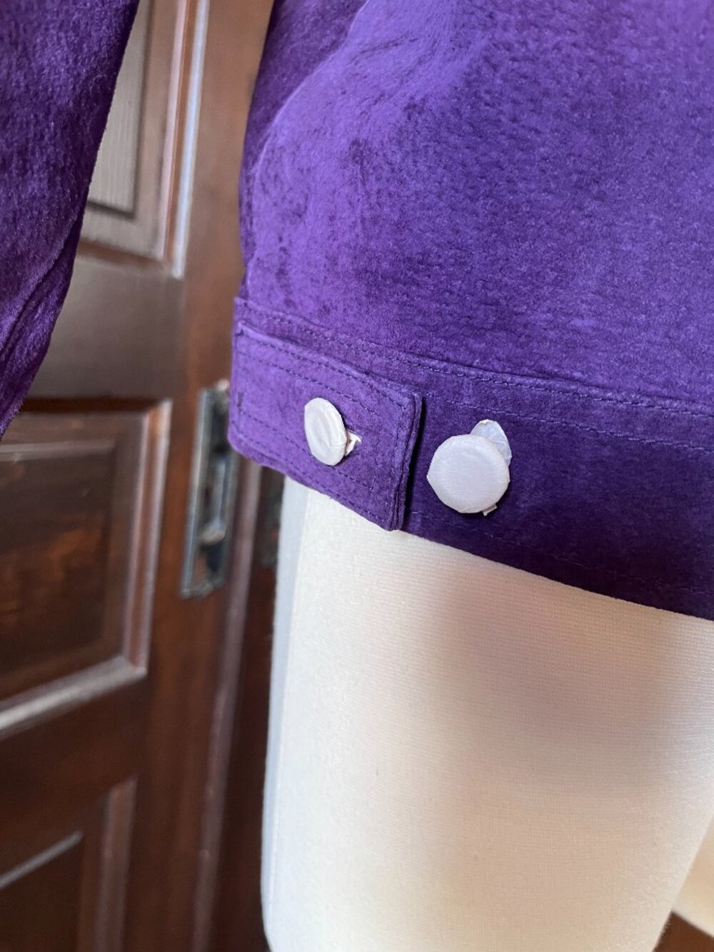 CWS Casual Workstyles Purple Suede Leather Jacket Jean Style NWOT Women's S - Picture 5 of 9